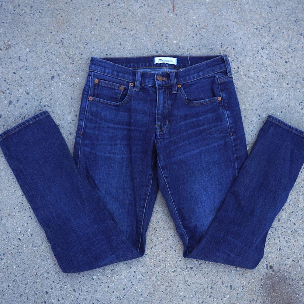 Madewell The Slim Boyfriend Jeans Dark Wash Stretch Denim Women’s Size 24 J8394